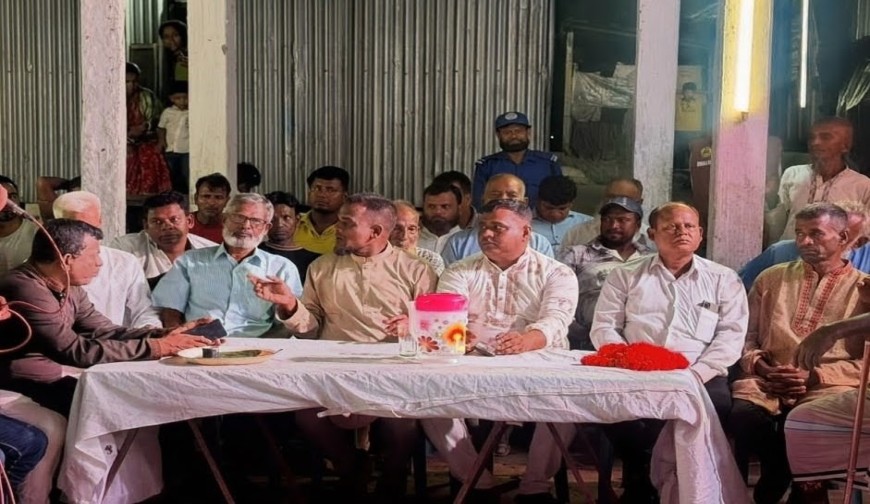 বীরতারা ইউনিয়ন পরিষদের চেয়ারম্যান পদপ্রার্থী শামীম খানের শারদীয় শুভেচ্ছা বিনিময়